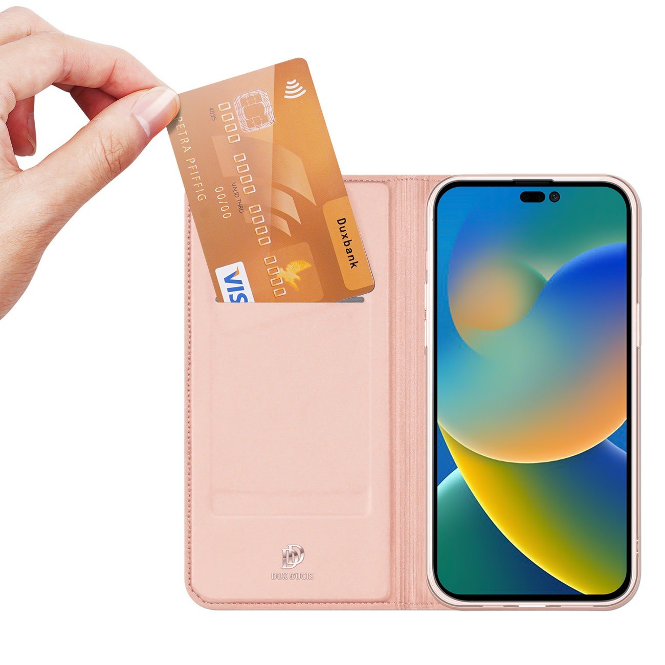 Dėklas Dux Ducis Skin Pro Samsung A145 A14 4G/A146 A14 5G rožinis-auksinis - Image 2