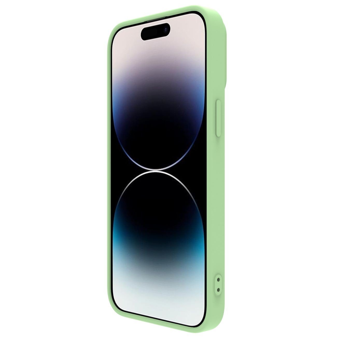 Dėklas Nillkin CamShield Silky Magnetic Silicone Apple iPhone 14 Pro šviesiai žalias - Image 4