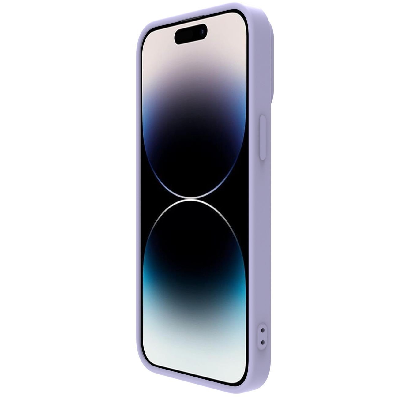 Dėklas Nillkin CamShield Silky Silicone Apple iPhone 15 Plus šviesiai violetinis - Image 4