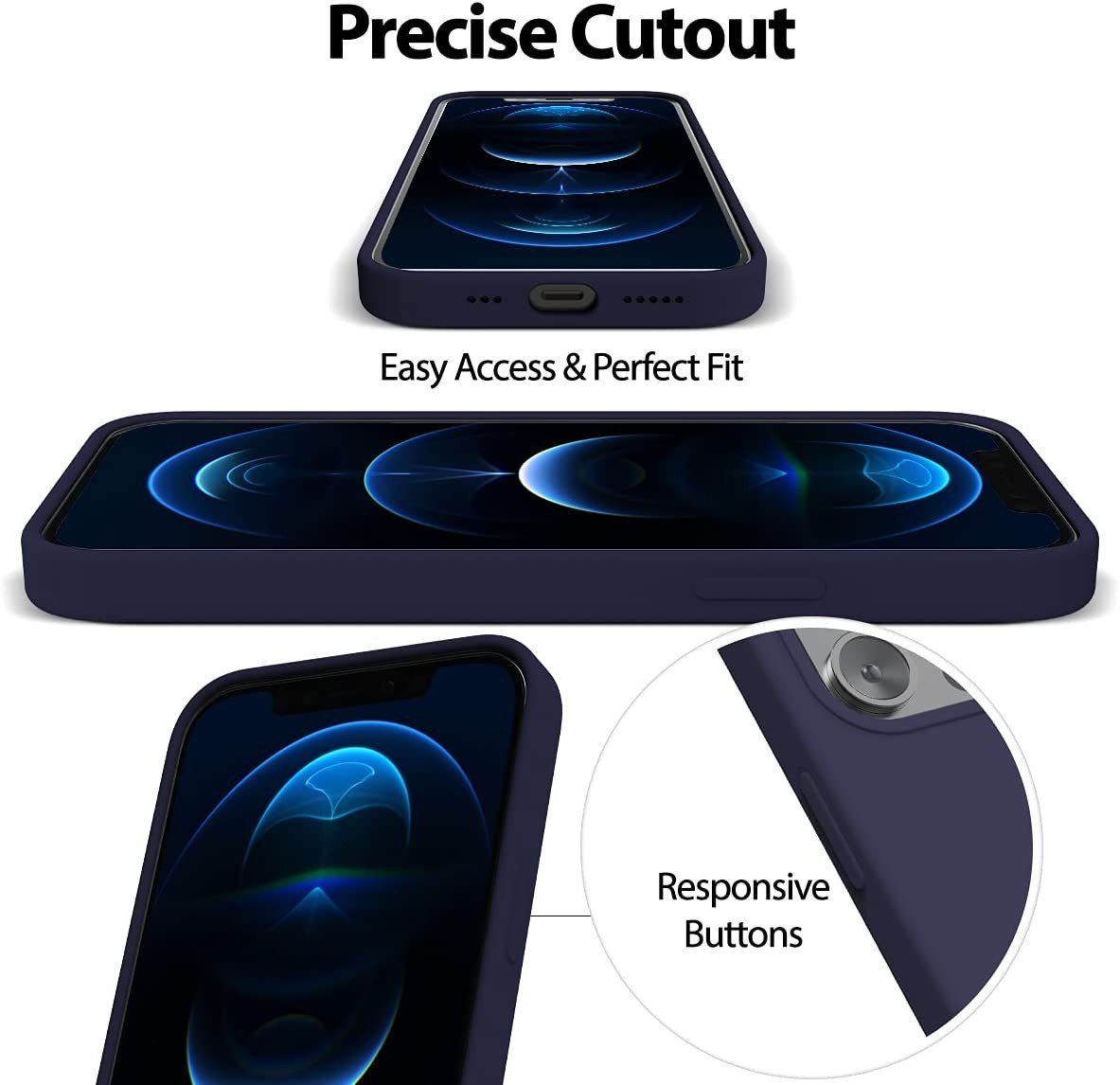 Dėklas Mercury Silicone Case Samsung A145 A14 4G/A146 A14 5G tamsiai mėlynas - Image 2