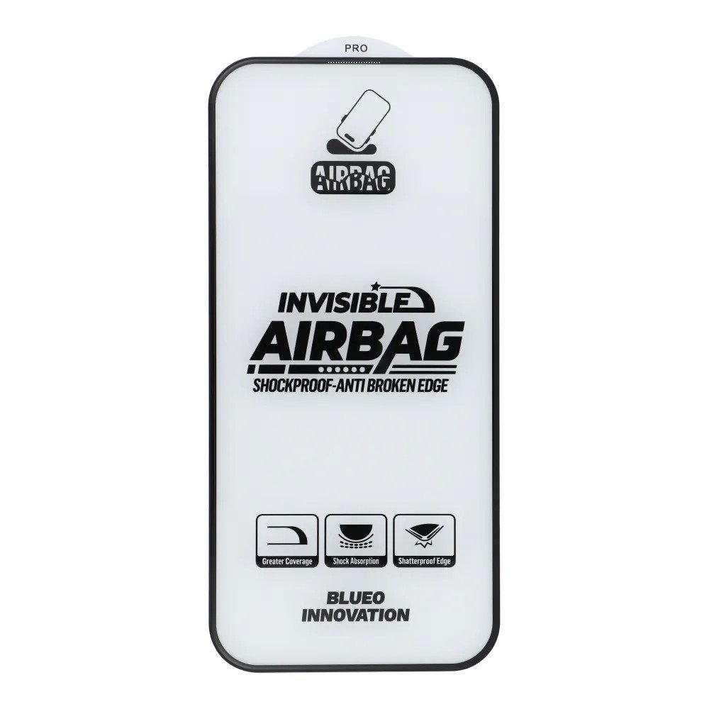 LCD apsauginis stikliukas 5D Mr. Monkey Glass (Airbag Anti-Broken) Apple iPhone 15 Pro Max juodas - Image 2