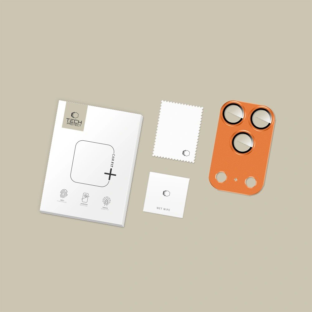 Kameros apsauga Tech-Protect CamFull Fit+ Apple iPhone 17 Pro Cosmic Orange - Image 3