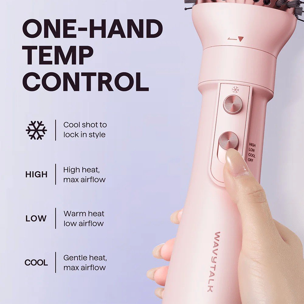 Plaukų formavimo šukos Wavytalk Air Sculpt 5-in-1 rožinės - Image 2