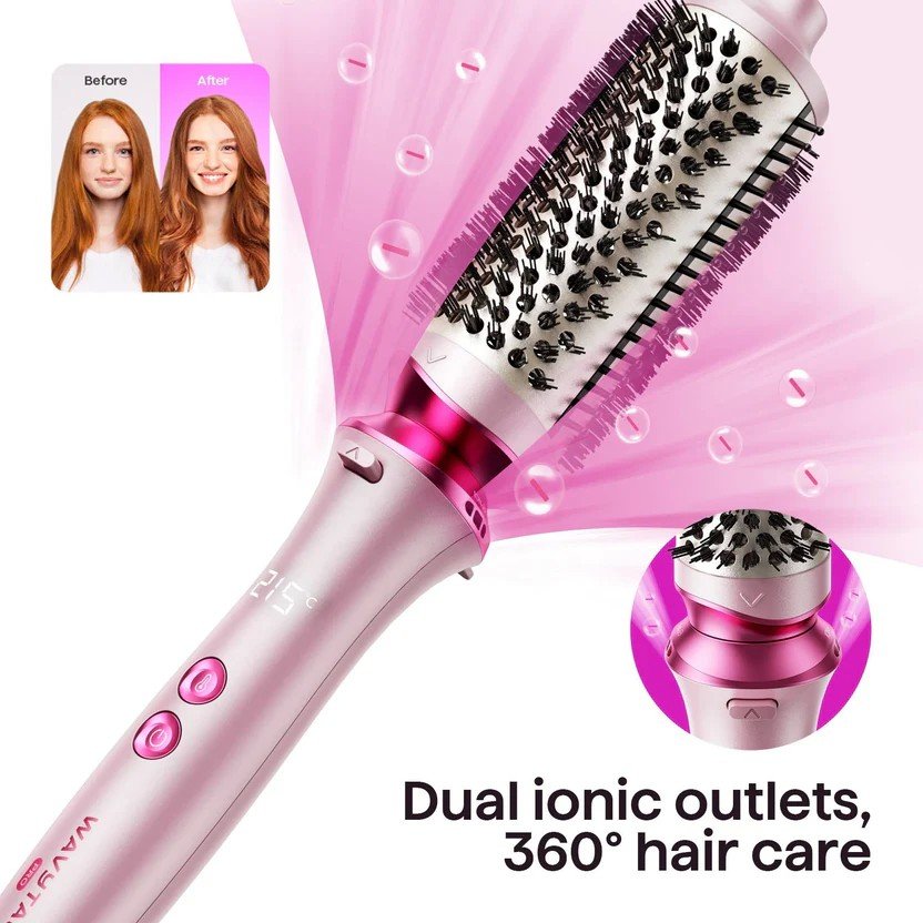 Plaukų formavimo šukos Wavytalk Heatwave Pro rožinės - Image 4
