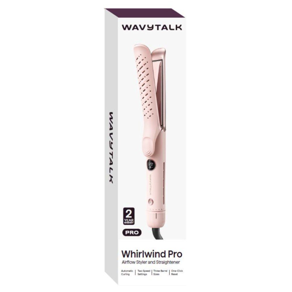 Plaukų tiesinimo ir garbanojimo žnyplės Wavytalk Whirlwind Pro rožinės - Image 2