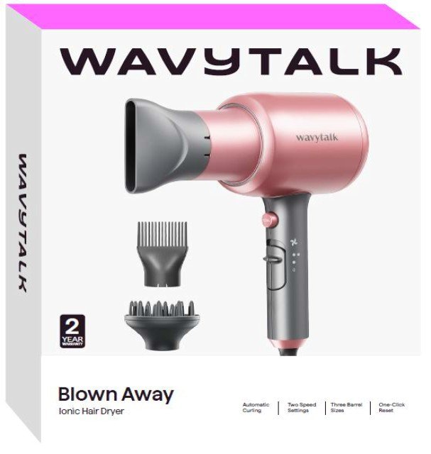 Plaukų džiovintuvas Wavytalk Blown Away rožinis - Image 8