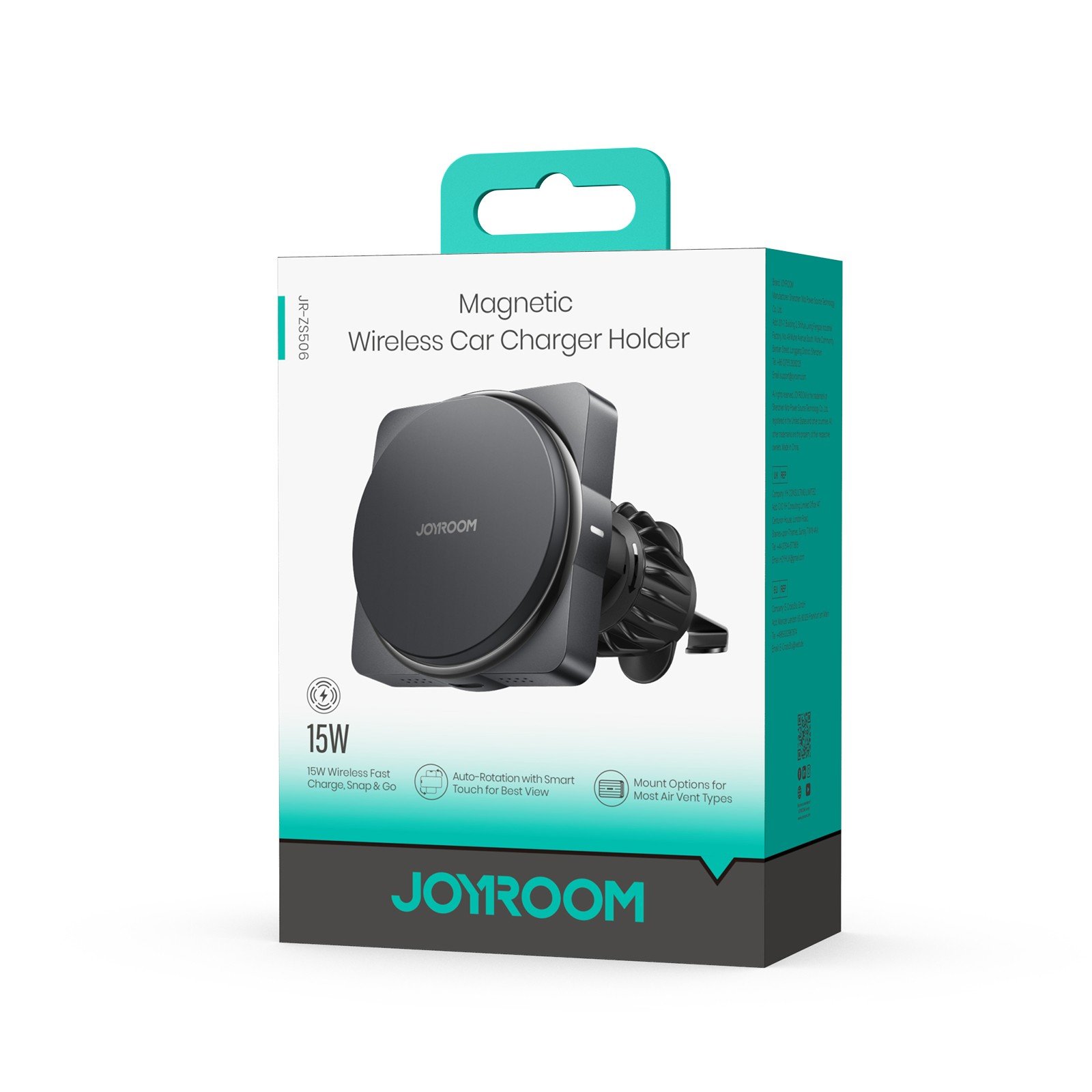 Automobilinis laikiklis-įkroviklis Joyroom JR-ZS506 MagSafe 15W juodas - Image 6