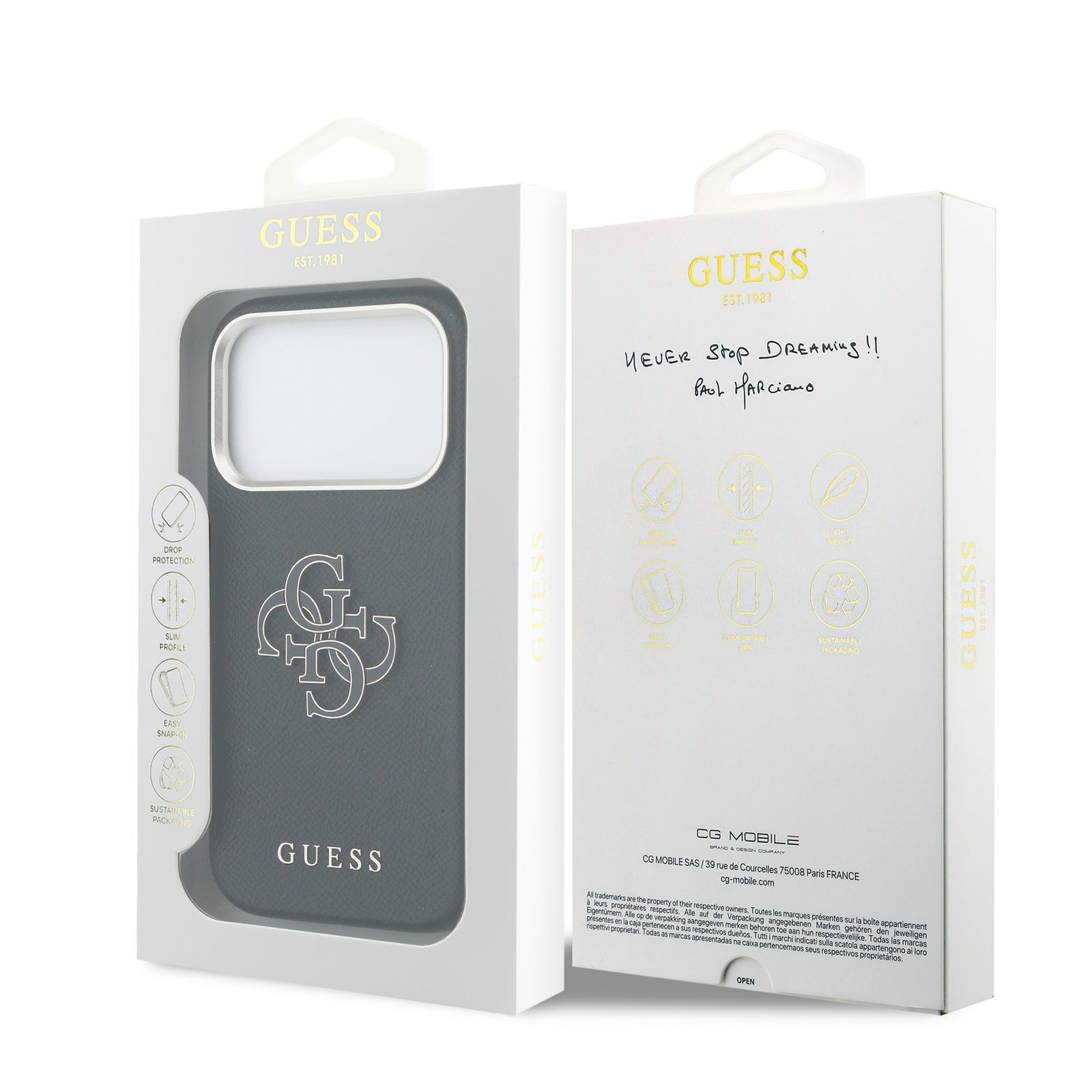Dėklas Guess PU Grained 4G Resin Metal Logo Apple iPhone 17 Pro Max juodas - Image 2