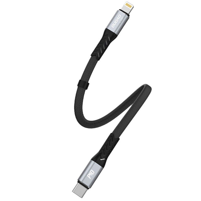 USB kabelis Dudao L10P USB-C to Lightning 20W 0.23m juodas - Image 2