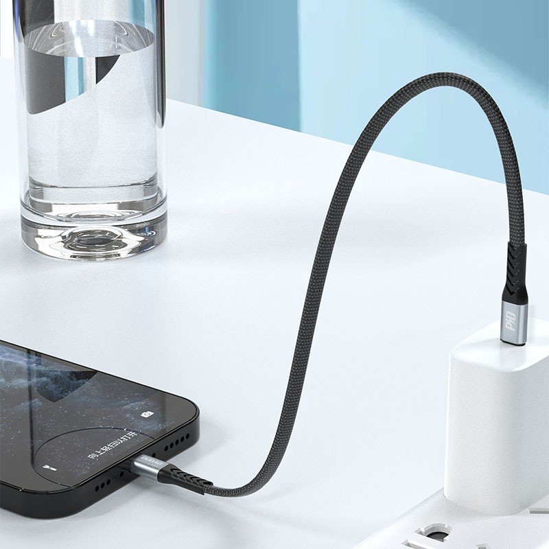 USB kabelis Dudao L10P USB-C to Lightning 20W 0.23m juodas - Image 4