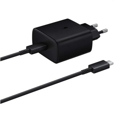 Įkroviklis Samsung EP-TA845 45W + Type-C kabelis juodas